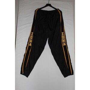 In Play Iowa Workout Pants Black Yellow Large 26x32 NCAA‎ Team Gear Leg Zippers
